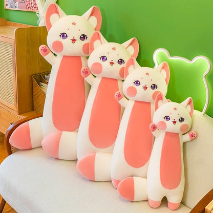 Soft Pink Fox Plush Toy Family Set