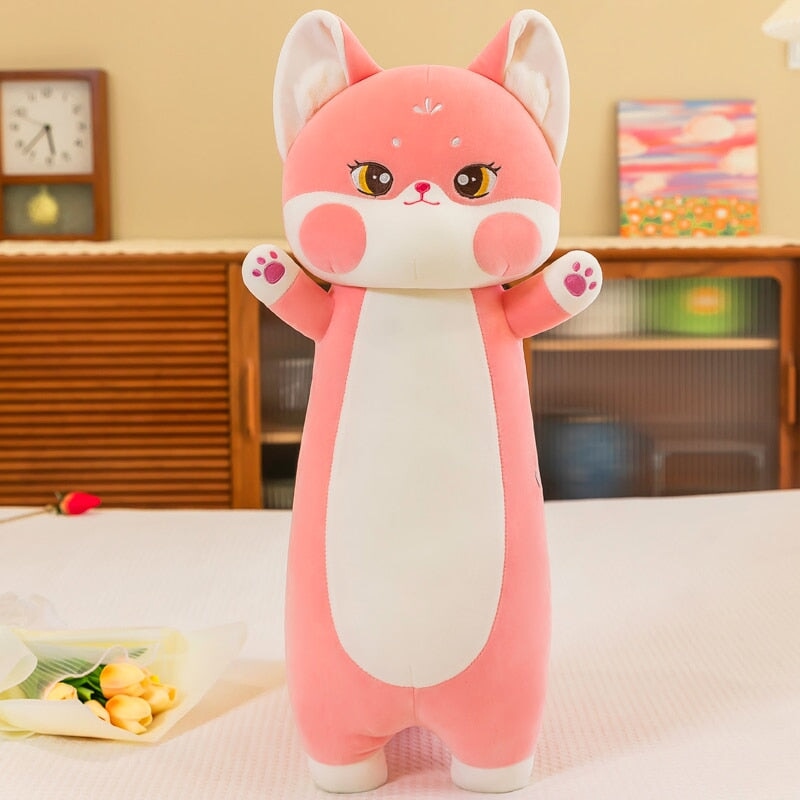 Soft Pink Fox Plush Toy Family Set