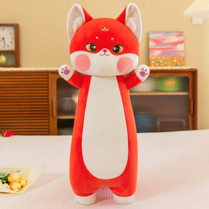 Soft Pink Fox Plush Toy Family Set