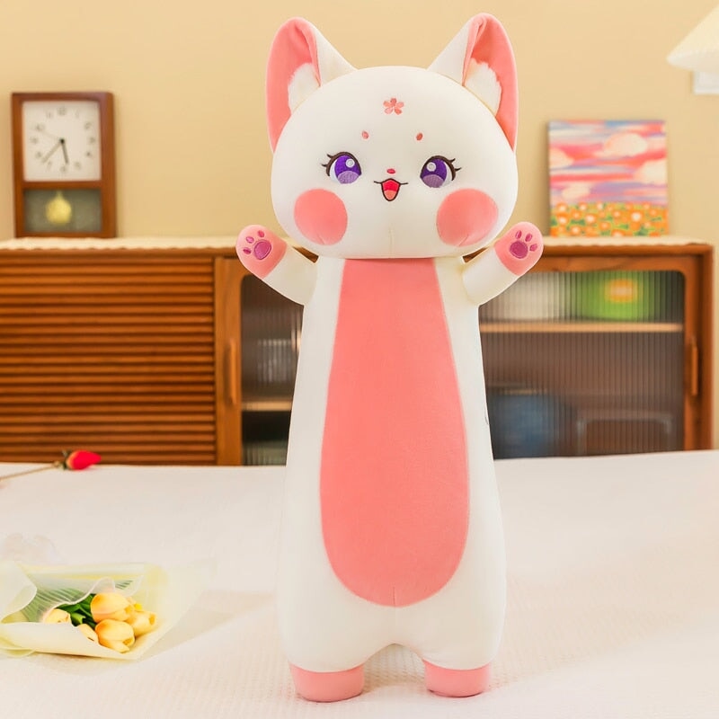 Soft Pink Fox Plush Toy Family Set