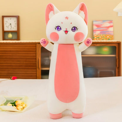Soft Pink Fox Plush Toy Family Set