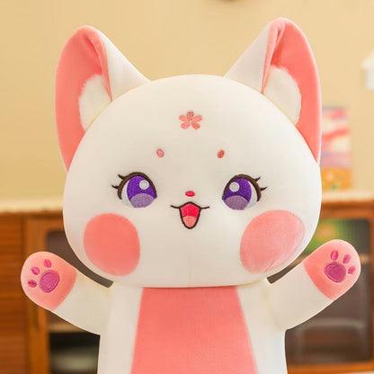 Soft Pink Fox Plush Toy Family Set