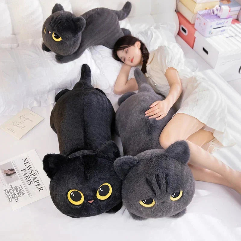 Big Soft Gray Kitten Plush Toys