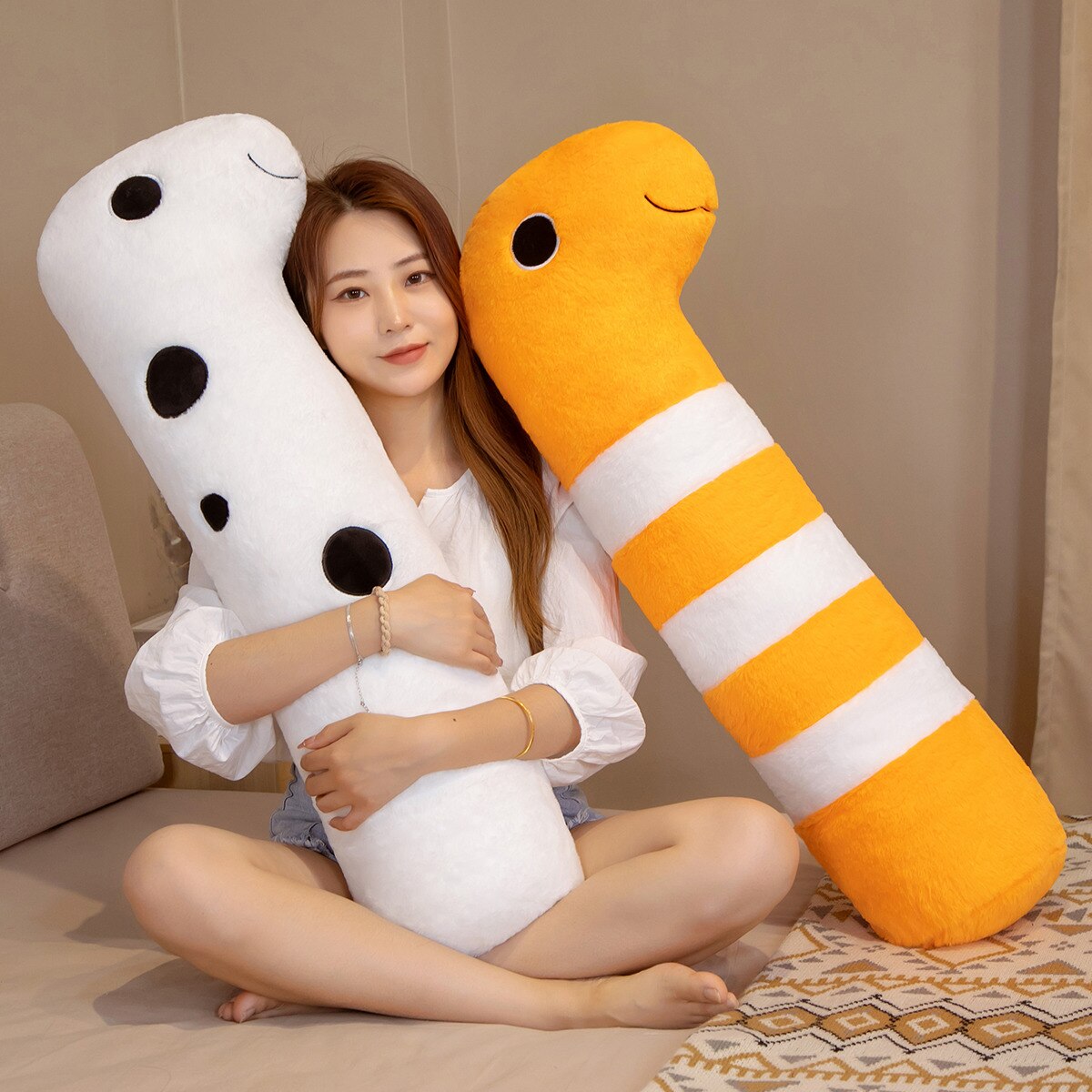 Colorful Marine Life Soft Eel Plush Toy