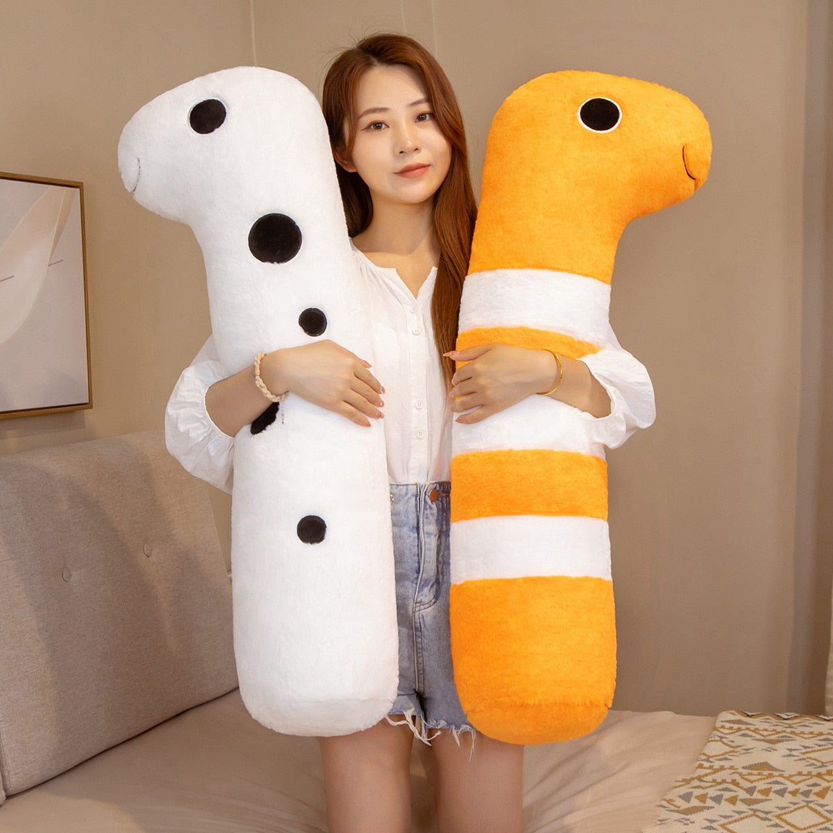 Colorful Marine Life Soft Eel Plush Toy
