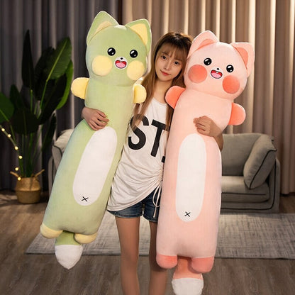Cuddly Cat and Raccoon Soft Plush Toys