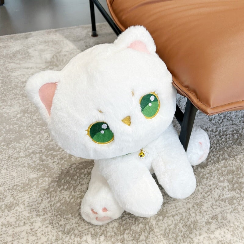Soft Cuddly White Kitten Plush Toy