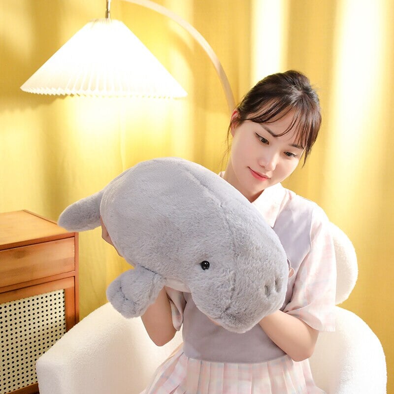 Cuddly Soft White Manatee Stuffed Animal