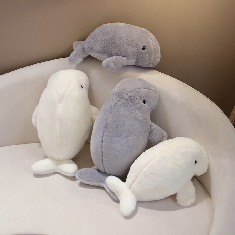 Cuddly Soft White Manatee Stuffed Animal