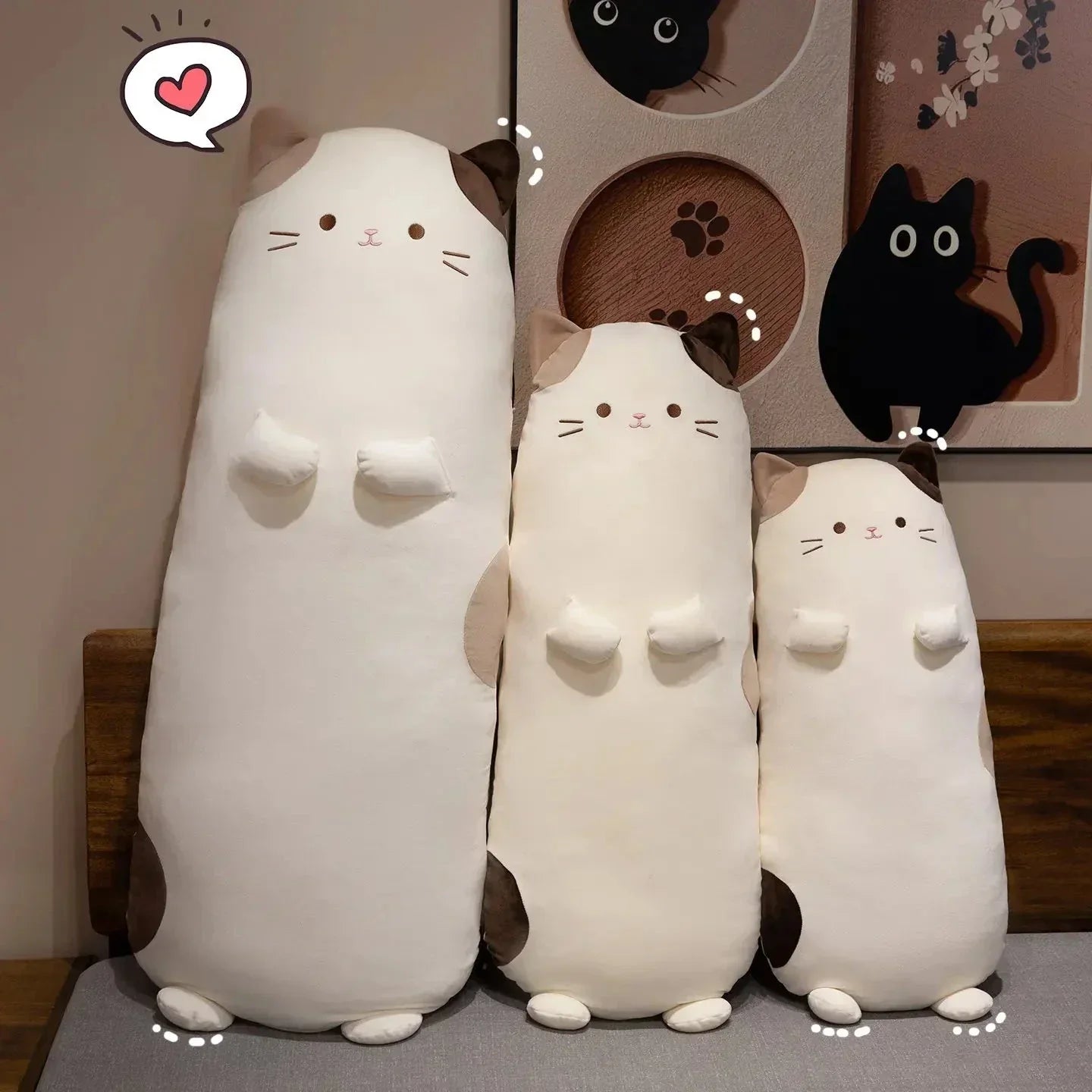 Soft Cuddly Spotted Kitten Plush Toy