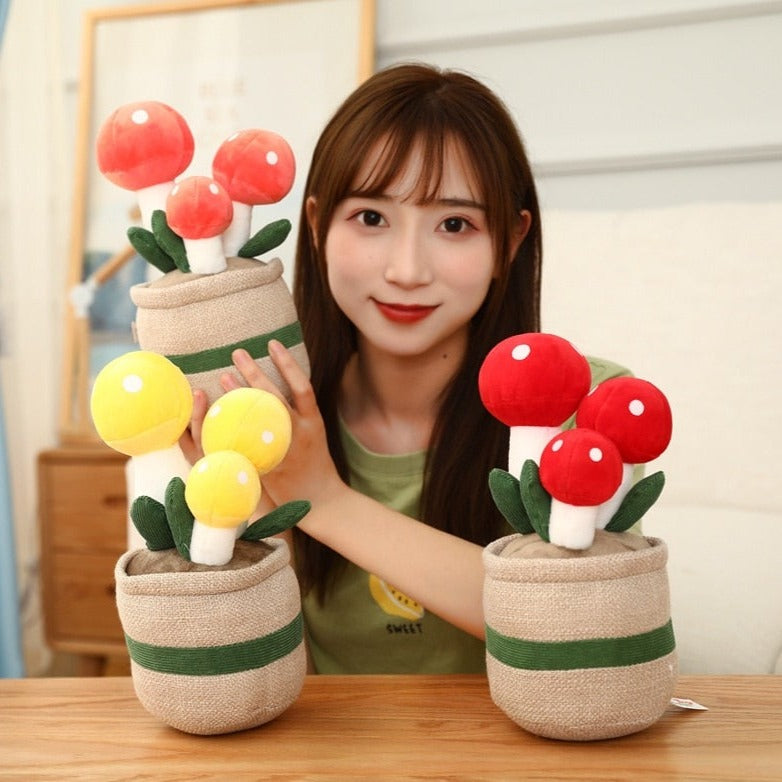 Cute Mushroom Planter Soft Toy