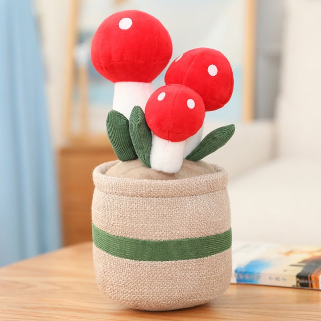 Cute Mushroom Planter Soft Toy
