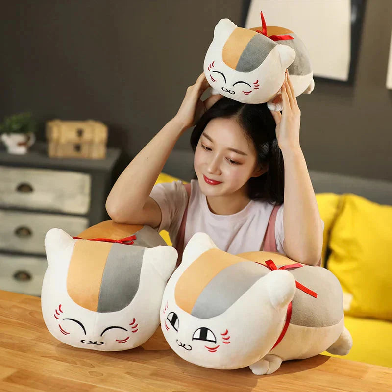 Cute Nyanko Cat Soft White Plush Toy