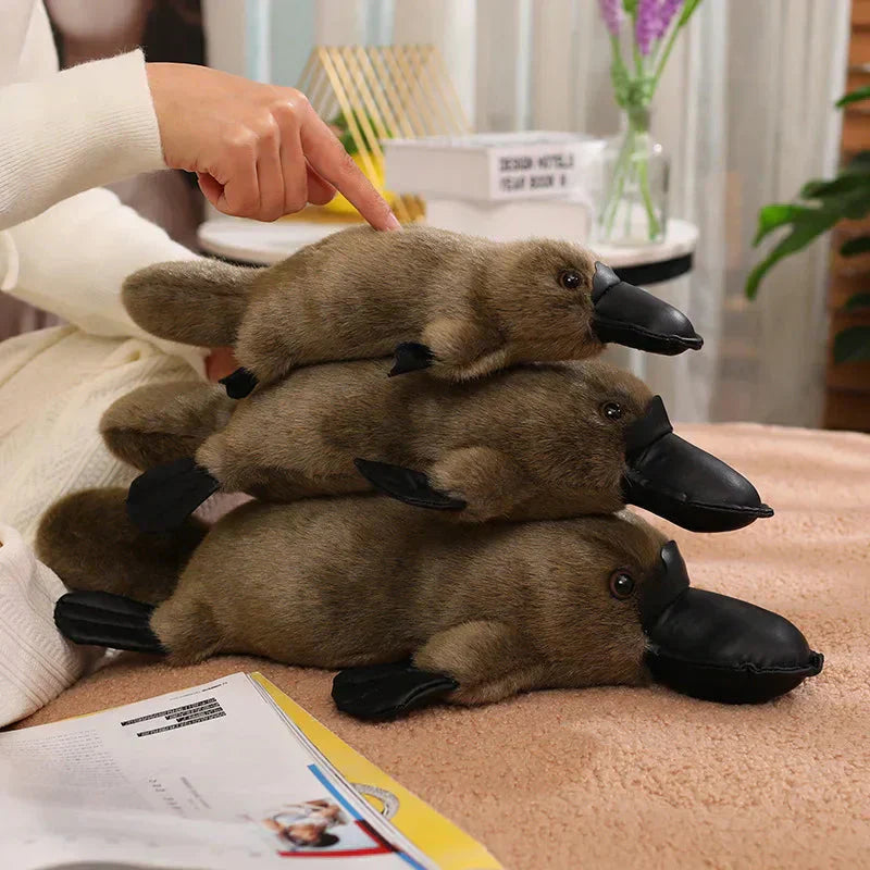 Cuddly Brown White Platypus Soft Toy