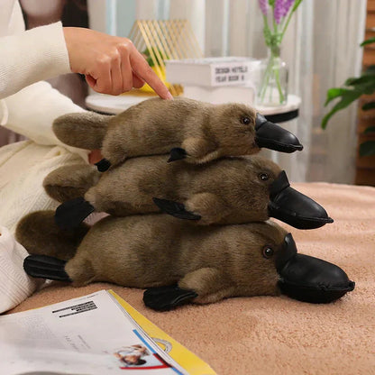 Cuddly Brown White Platypus Soft Toy