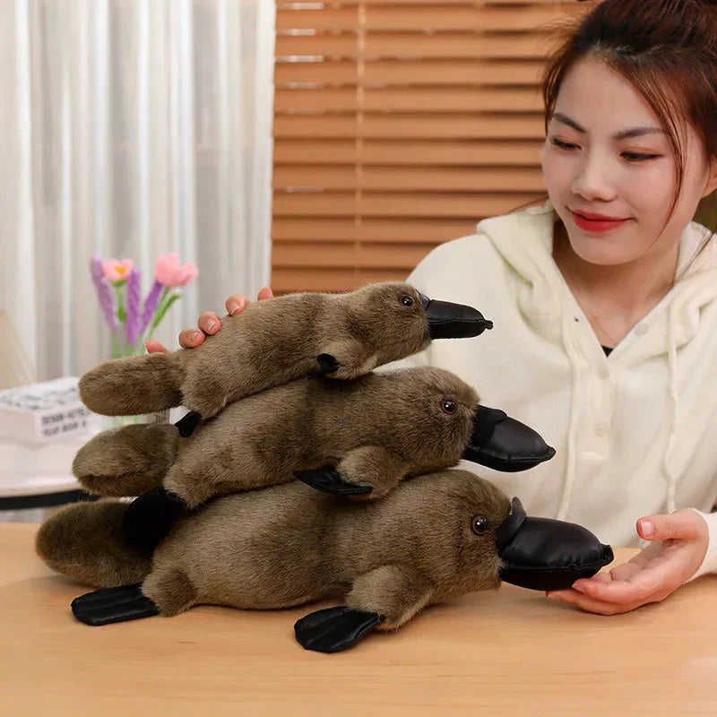 Soft Cuddly Brown White Platypus Plush Toy