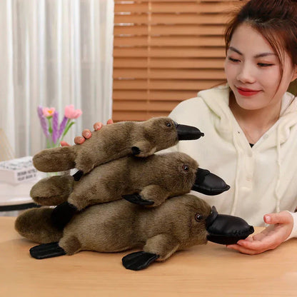 Soft Cuddly Brown White Platypus Plush Toy