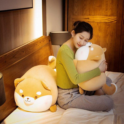 Cute Blushing Shiba Plush Toy
