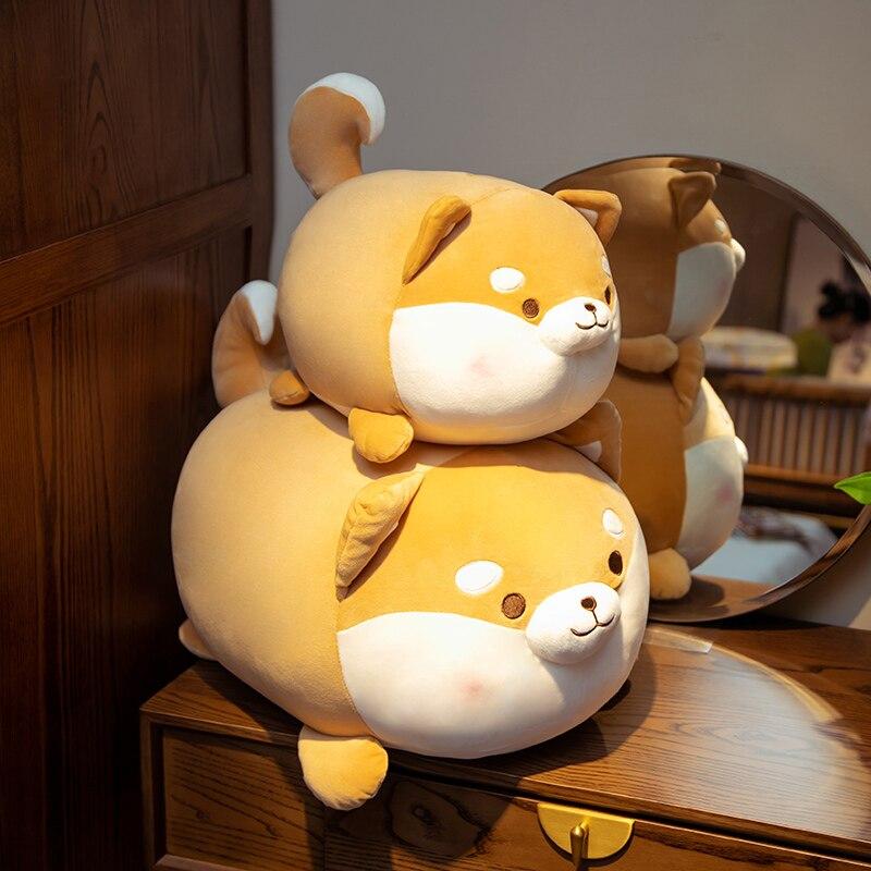 Cute Blushing Shiba Plush Toy