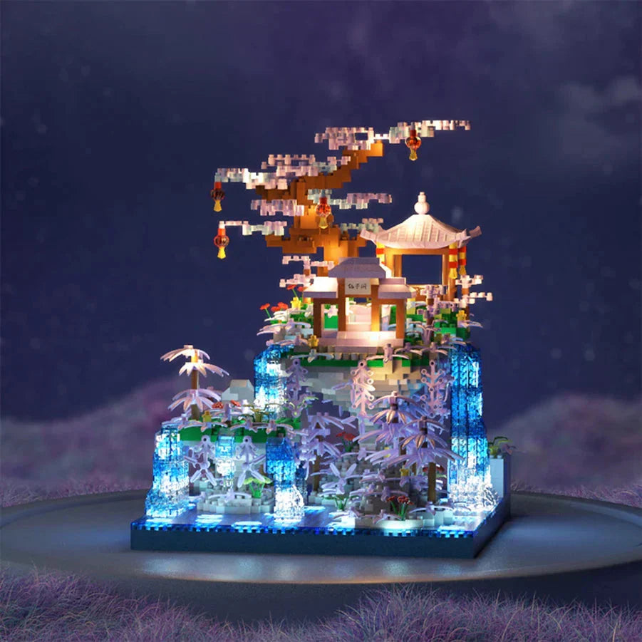 Colorful Mini Waterfall Island Building Kit