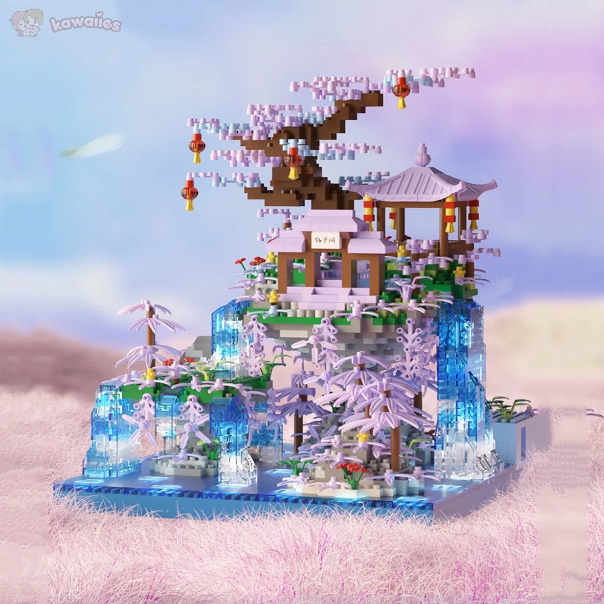 Colorful Mini Waterfall Island Building Kit