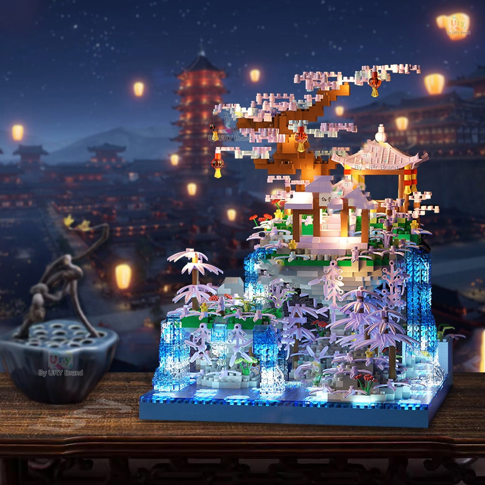 Colorful Mini Waterfall Island Building Kit