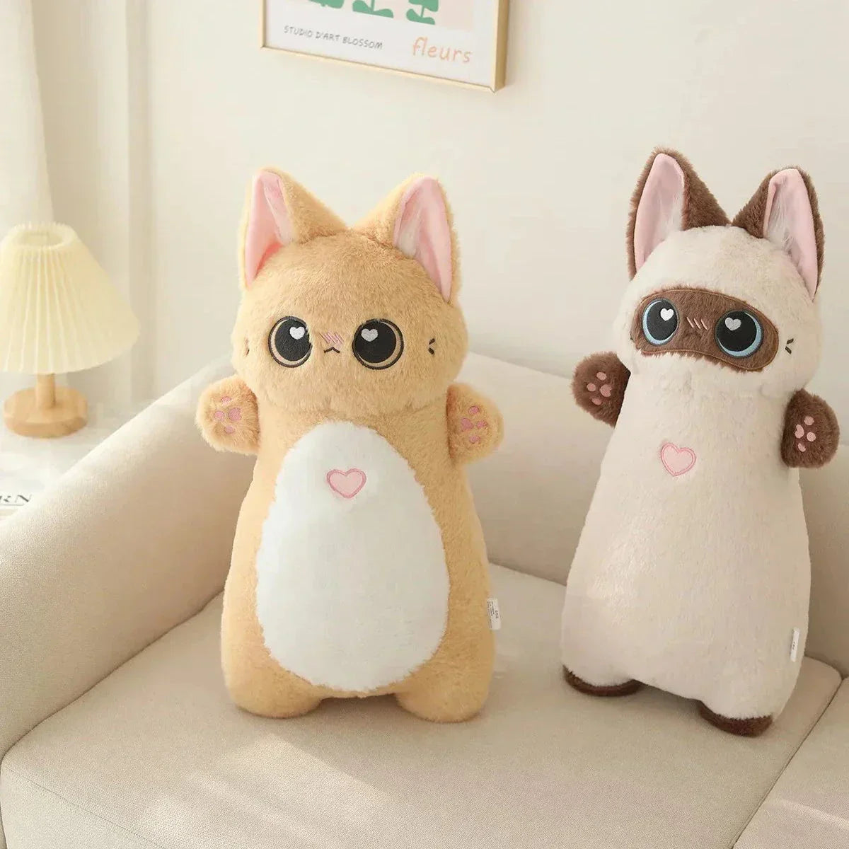 Cute Dual Color Kitten Soft Toy Set
