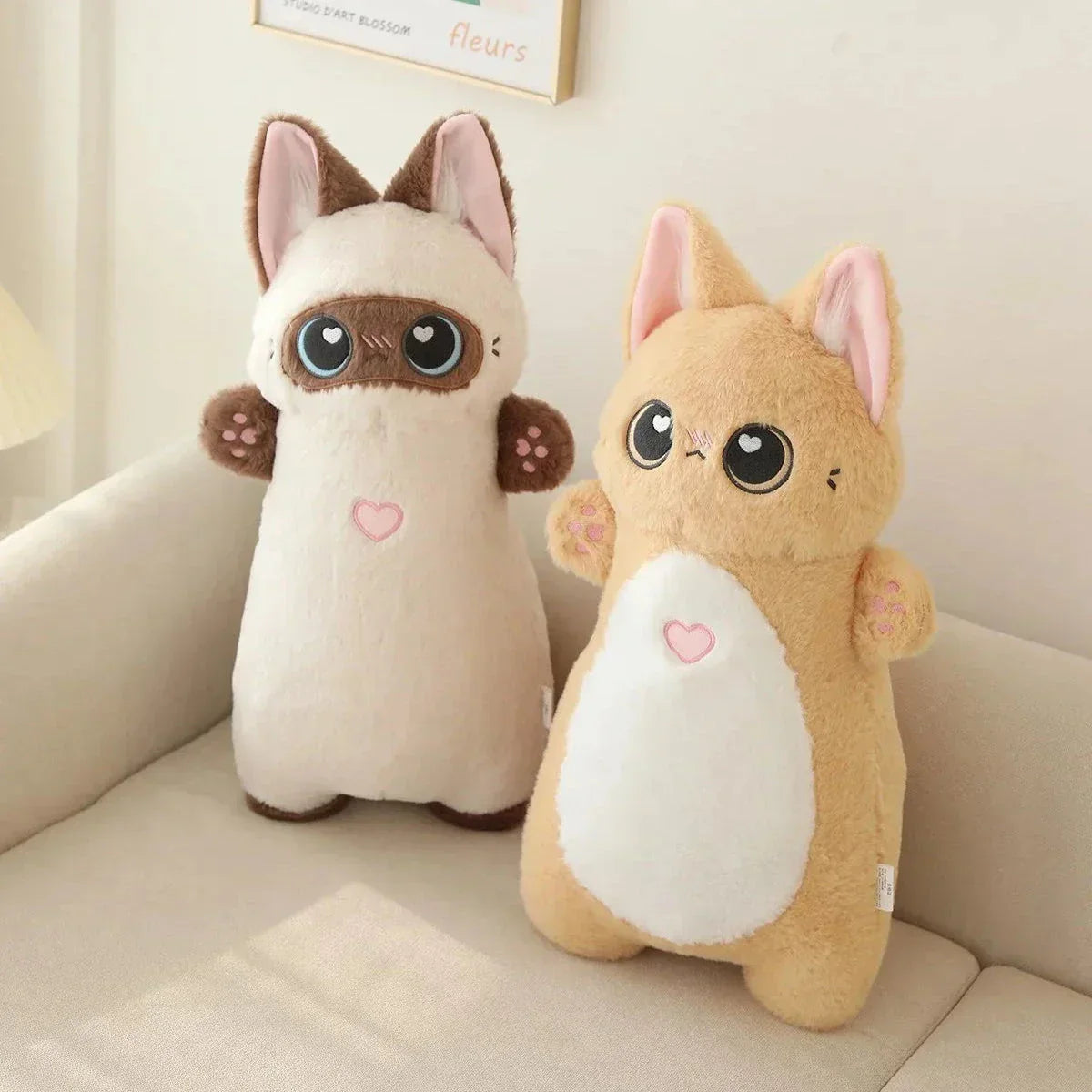 Cute Dual Color Kitten Soft Toy Set