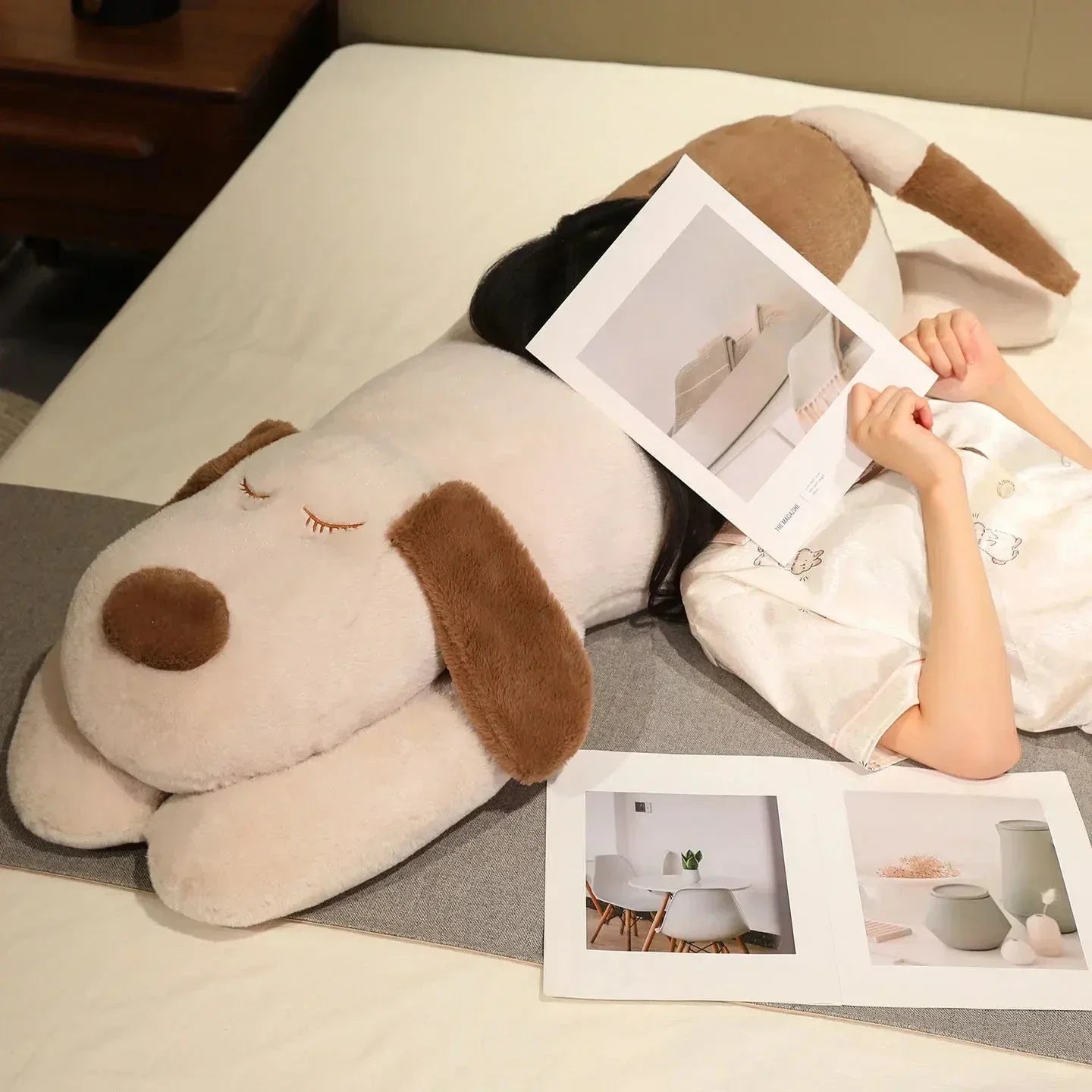 Cuddly Puppy Snuggle Plush Pillow