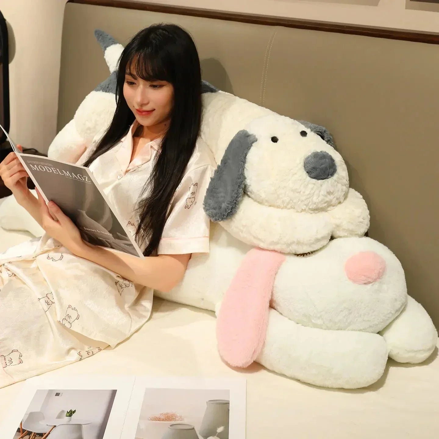 Cuddly Puppy Snuggle Plush Pillow