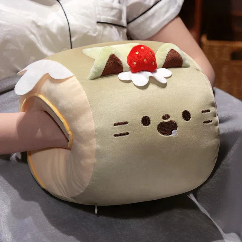 Cozy Kitty Hand Warmer Plush with Soft Blanket