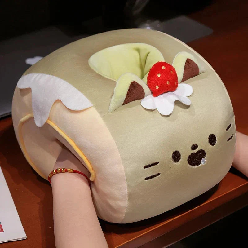 Cozy Kitty Hand Warmer Plush with Soft Blanket