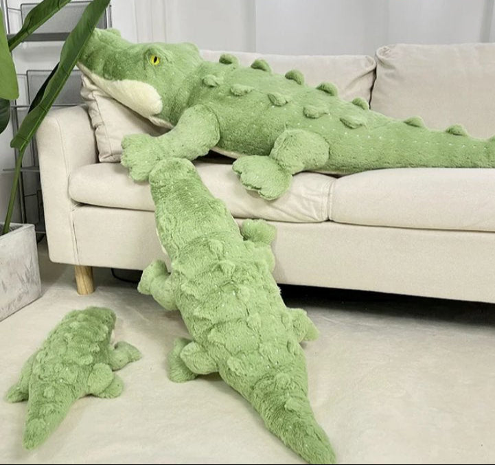 Cuddly Green Stuffed Animal Crocodile Toy