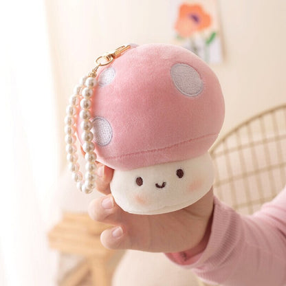 Soft Cute Fungi Plush Keychain Charms