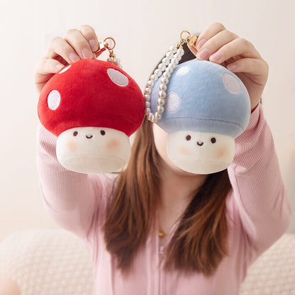 Soft Cute Fungi Plush Keychain Charms