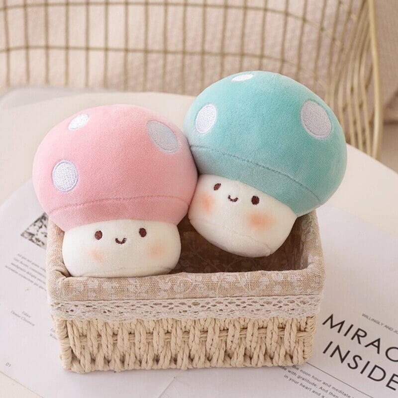 Soft Cute Fungi Plush Keychain Charms