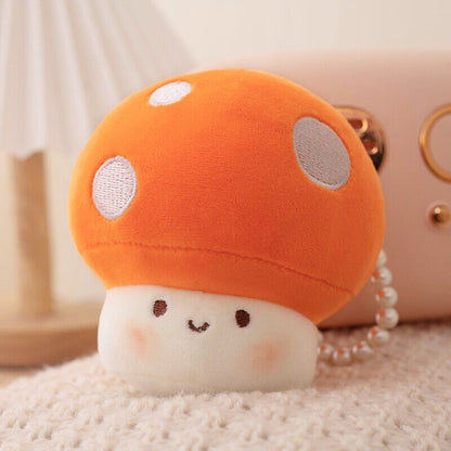 Soft Cute Fungi Plush Keychain Charms