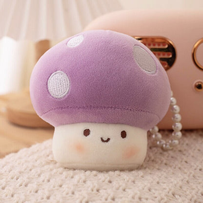 Soft Cute Fungi Plush Keychain Charms