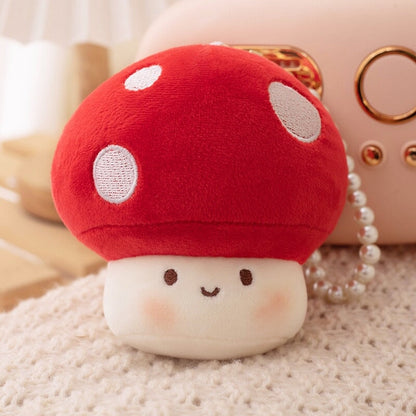 Soft Cute Fungi Plush Keychain Charms