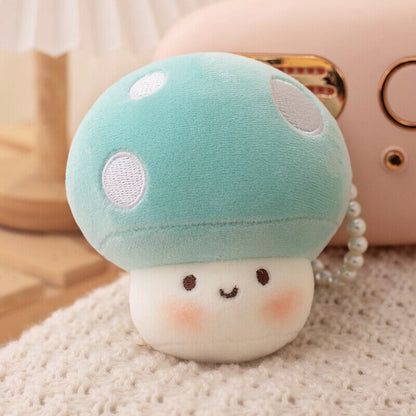 Soft Cute Fungi Plush Keychain Charms