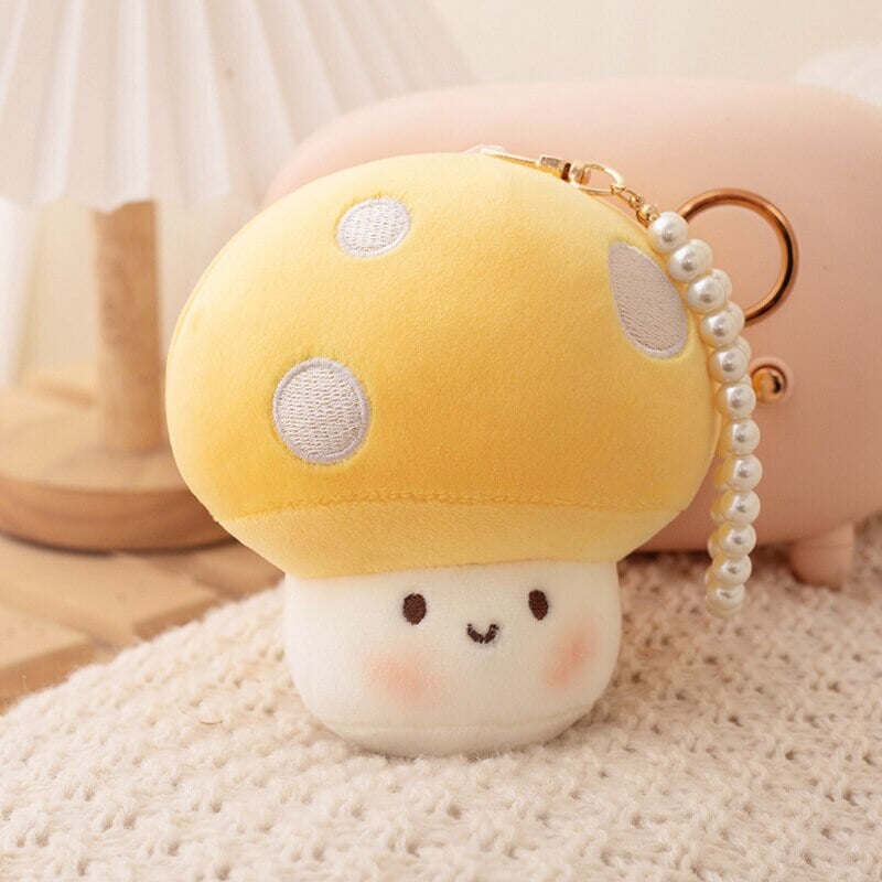 Soft Cute Fungi Plush Keychain Charms