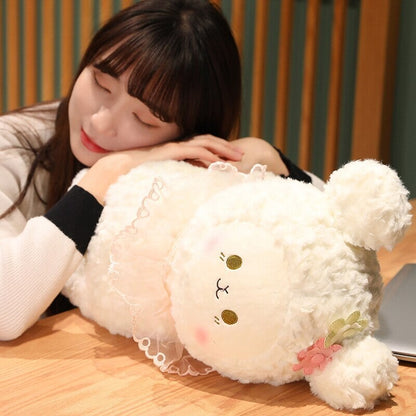 Adorable Plush Lamb Figurine Set