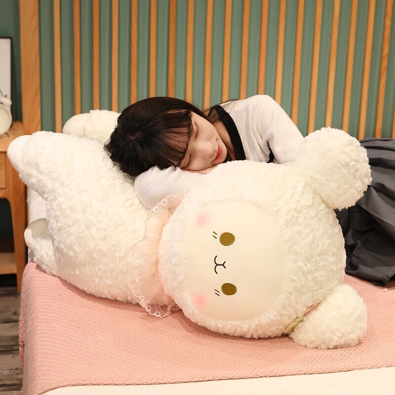 Adorable Plush Lamb Figurine Set