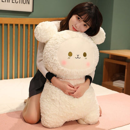 Adorable Plush Lamb Figurine Set