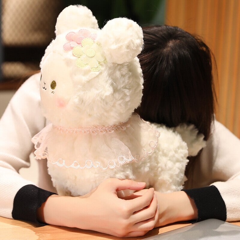 Adorable Plush Lamb Figurine Set