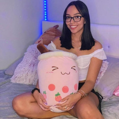 Cute Fruit Bubble Tea Soft Toy Set