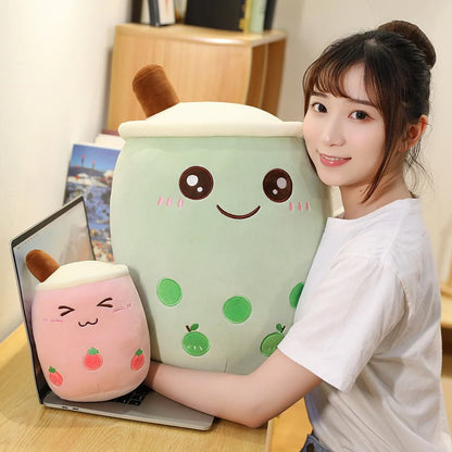 Cute Fruit Bubble Tea Soft Toy Set