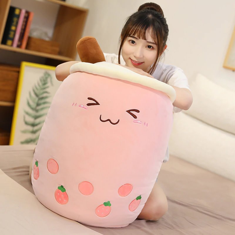 Cute Fruit Bubble Tea Soft Toy Set