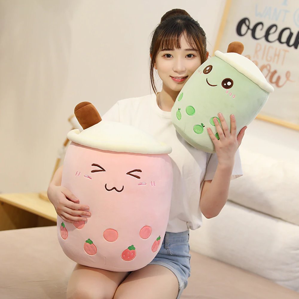 Cute Fruit Bubble Tea Soft Toy Set