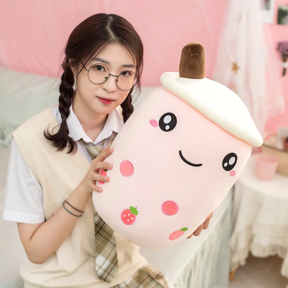 Cute Fruit Bubble Tea Soft Toy Set